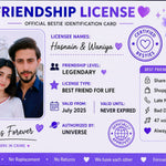 Friendship License Card