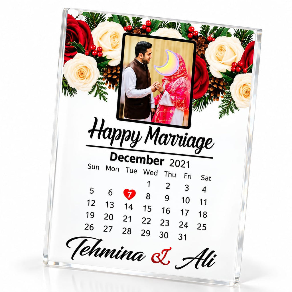 Custom Photo & Date Acrylic Calendar